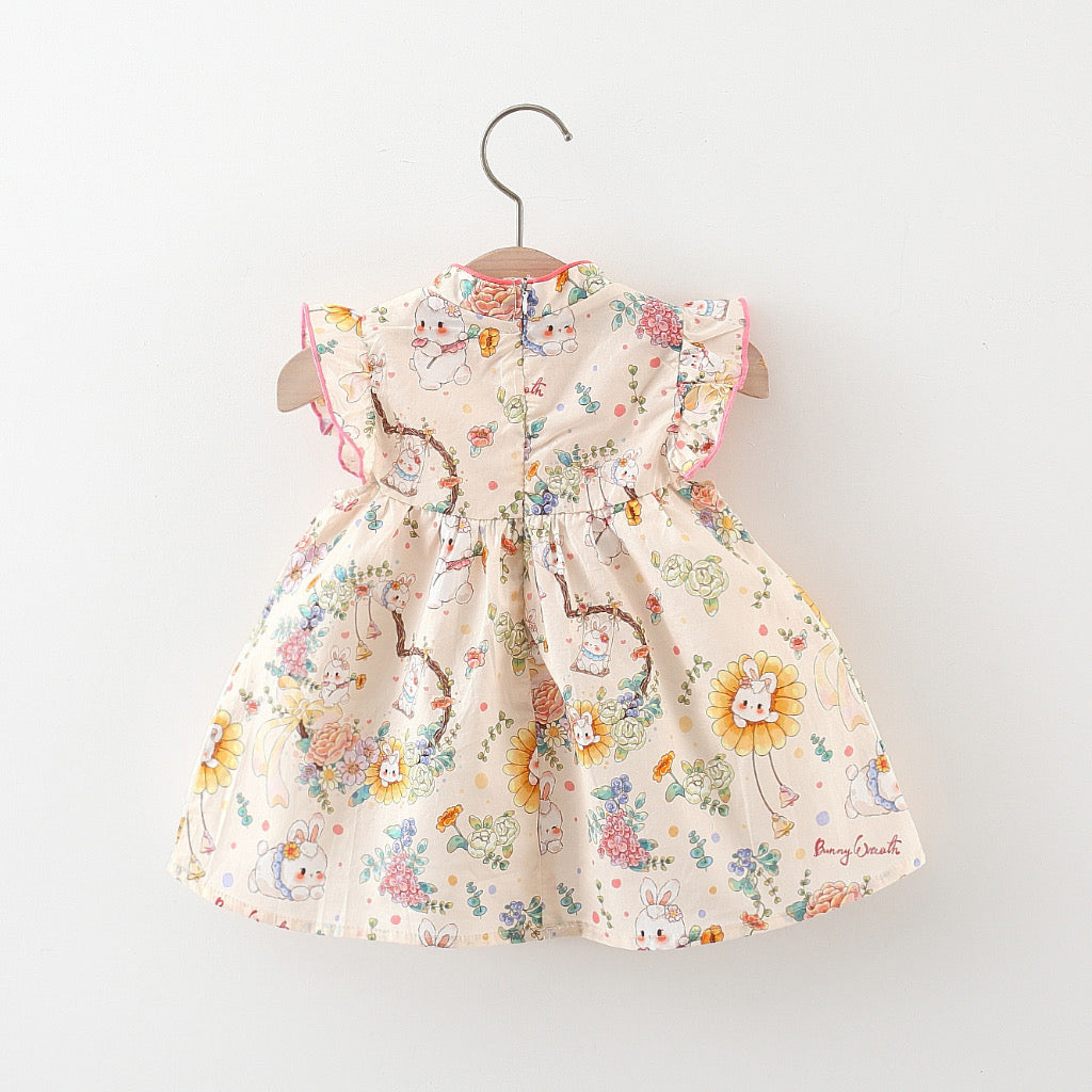 On Hand Cheongsam Bunny dress for 9-12 months