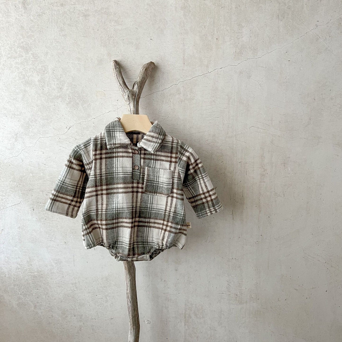 PREORDER Finn Flannel Romper or Overalls Infant Boys