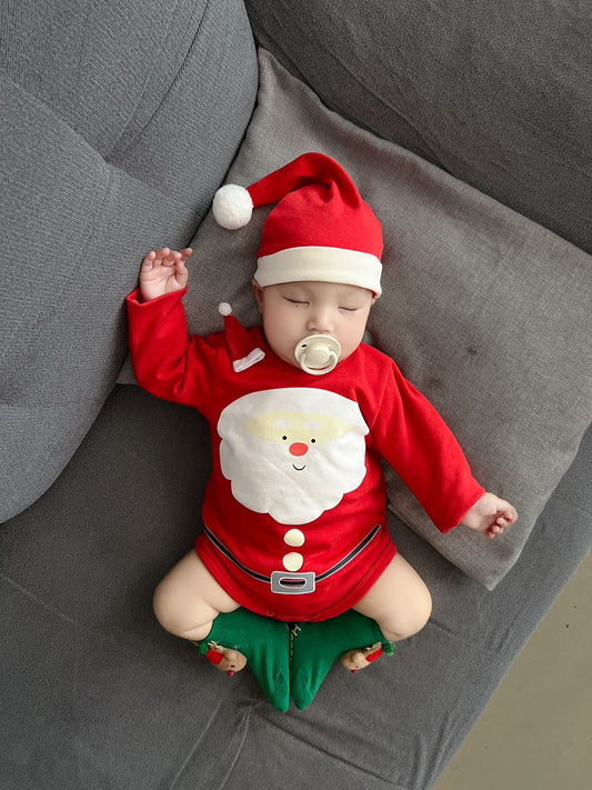 Preorder Santa Romper with Mini Shoulder Hat