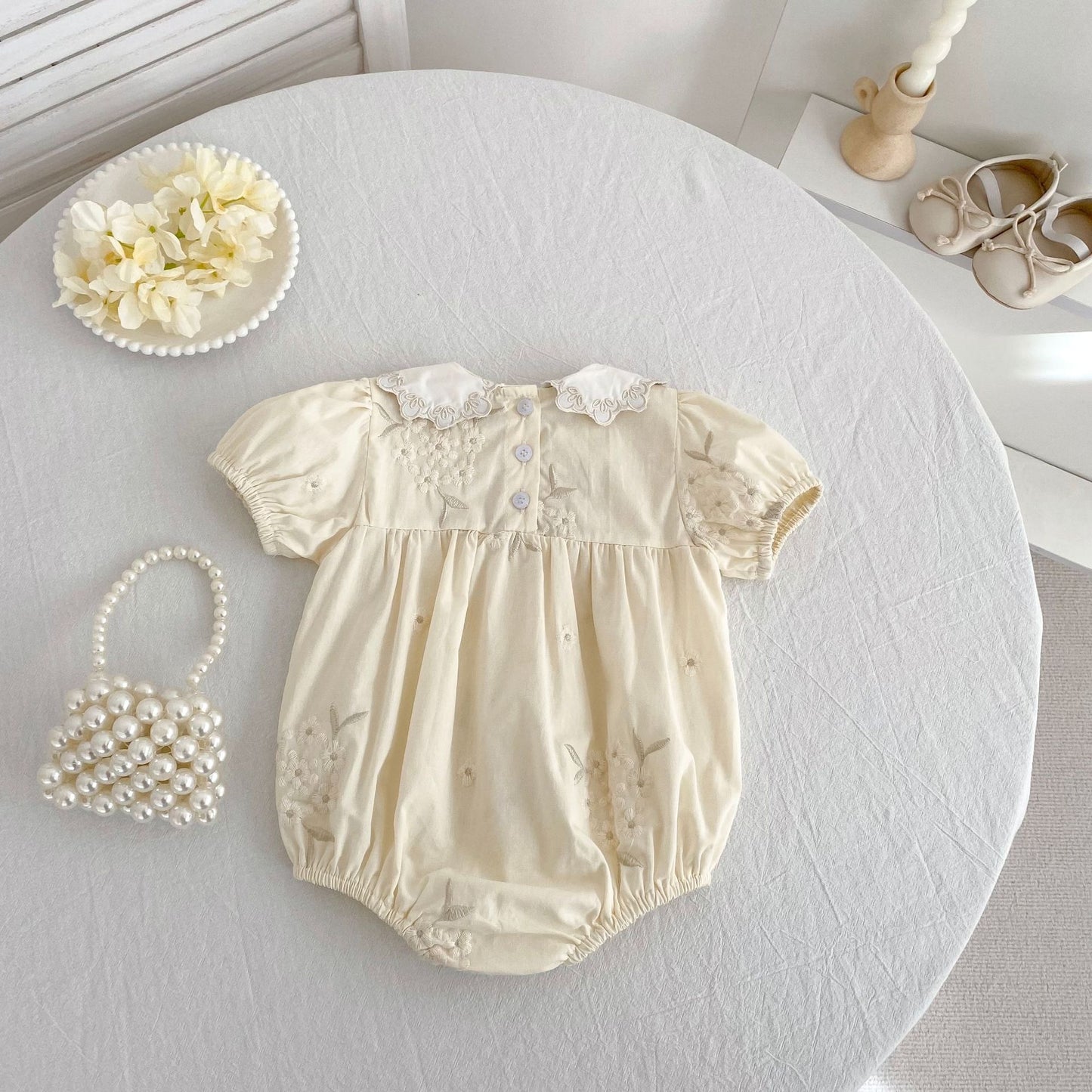 On Hand Chelsea Romper in 6-9 months