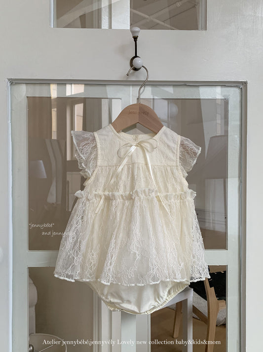 Preorder Infant Girls Morgan Christening Romper