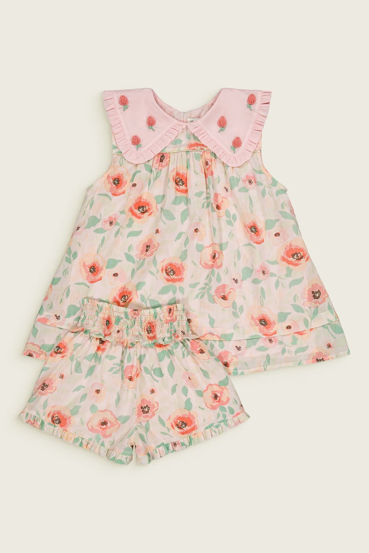 Preorder Bachaa Smocking Top & Shorts