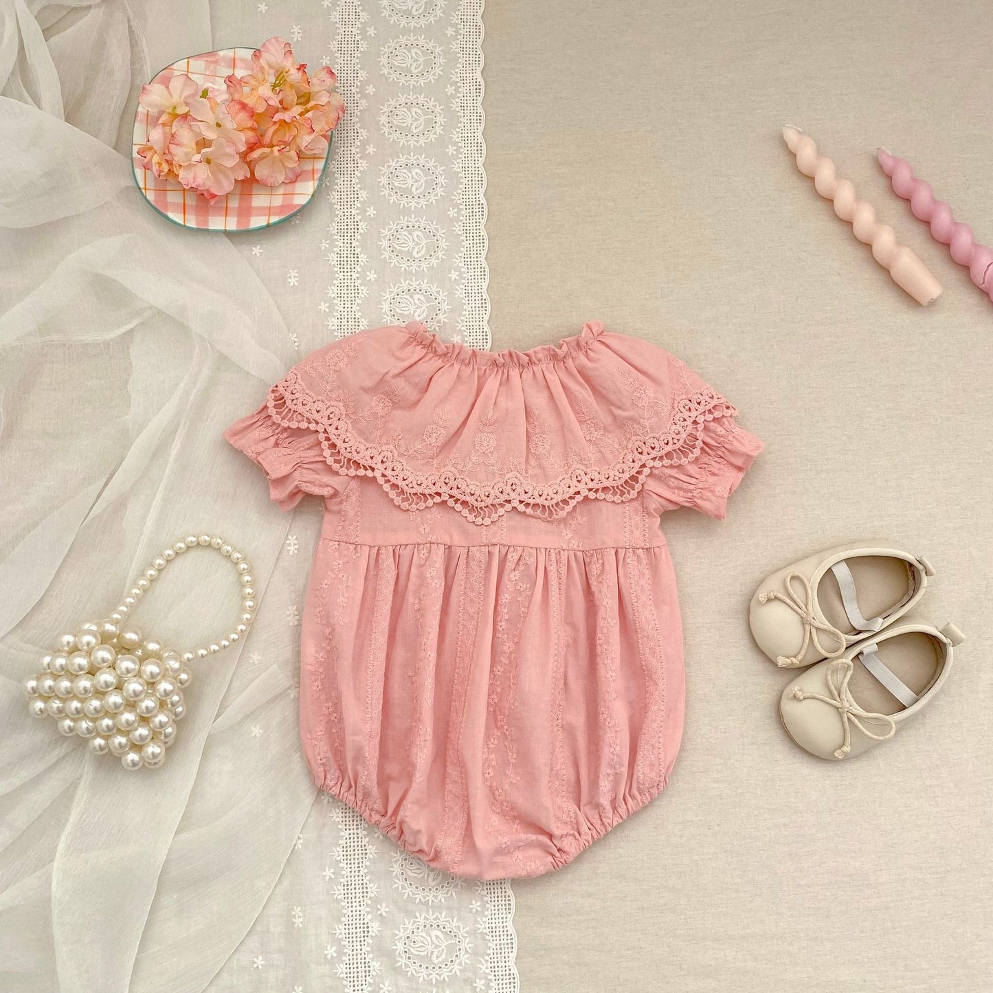 On Hand Fantine Romper in 0-6 months