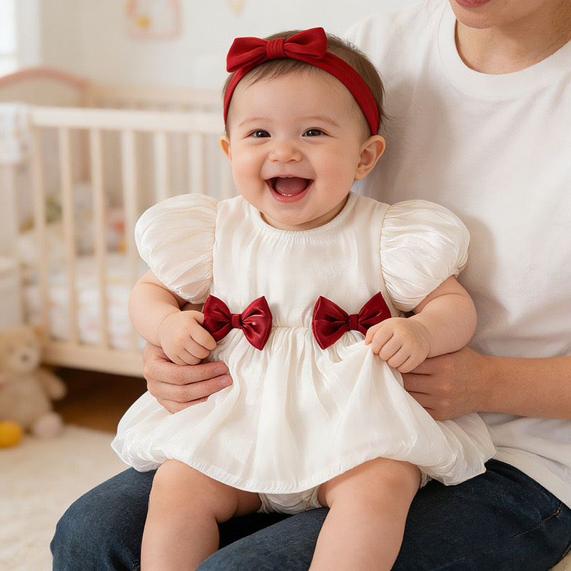 On Hand Myrtle Romper in Cream 12-18 months