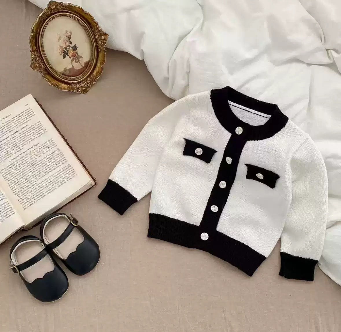 On Hand Chanelle Knitted Cardigan & Romper