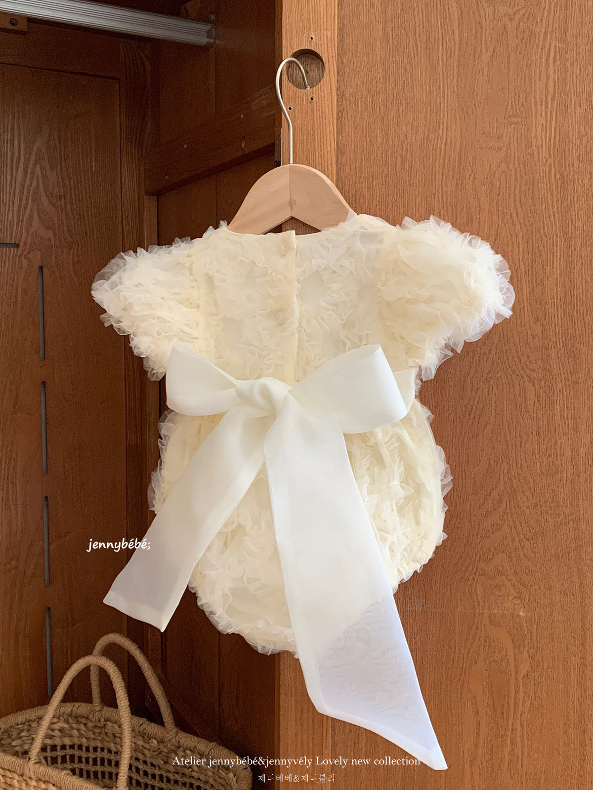 Preorder Infant & Girls Miara Christening Romper or Dress