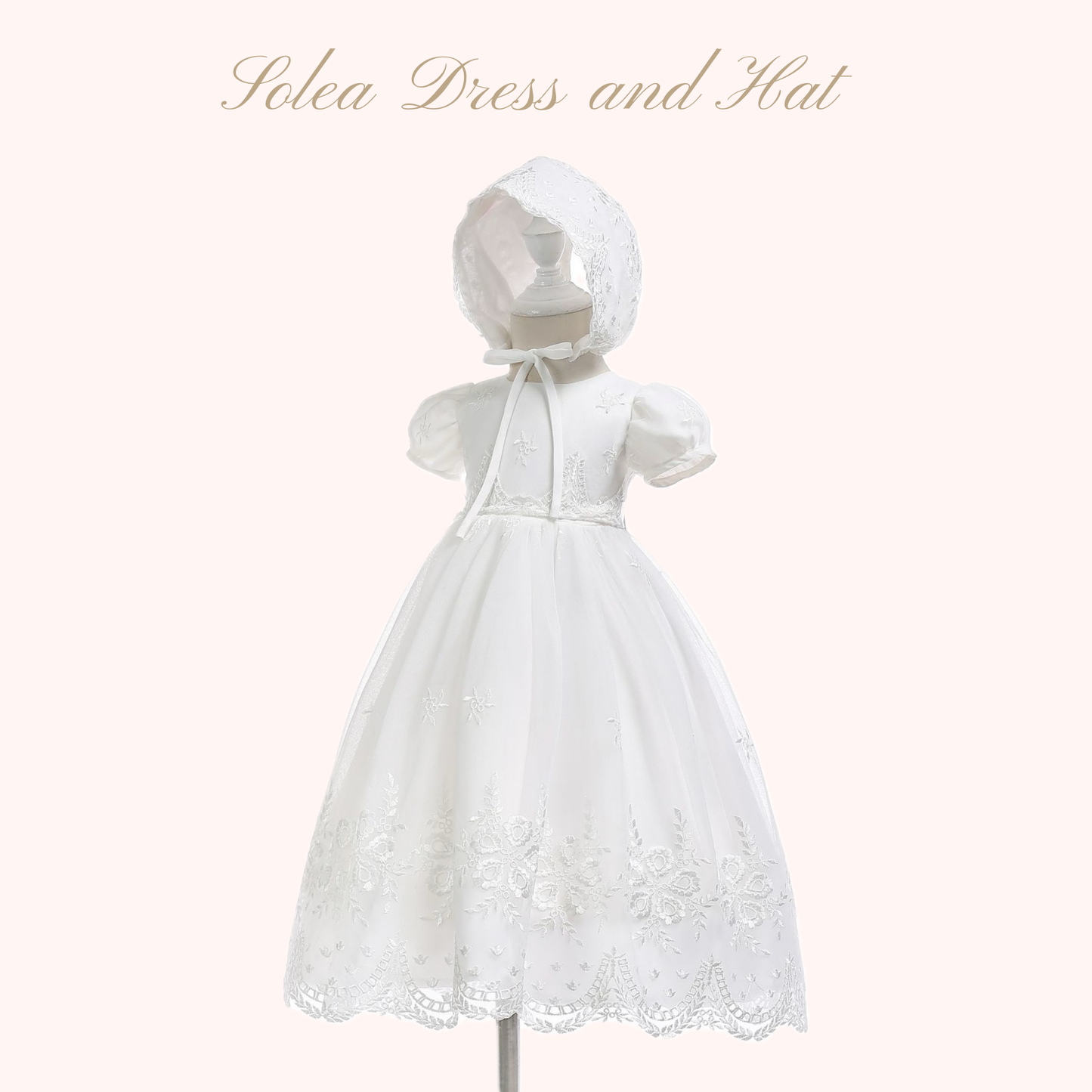 Christening for Preorder Solea Dress & Hat