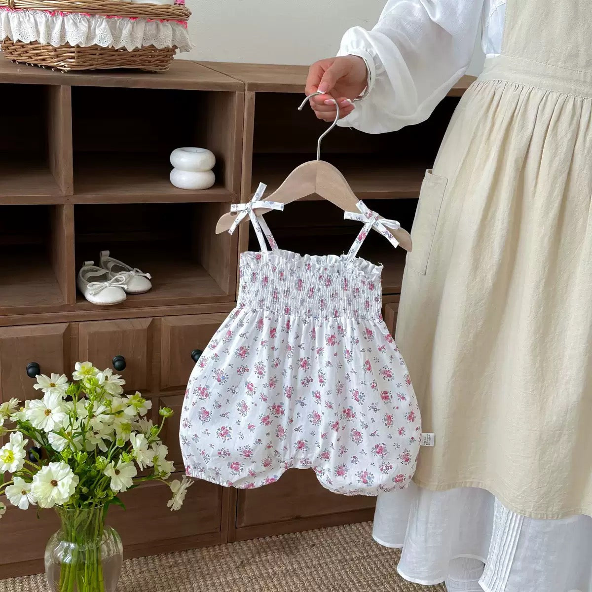 August Sale Shaira Smocking Shortalls