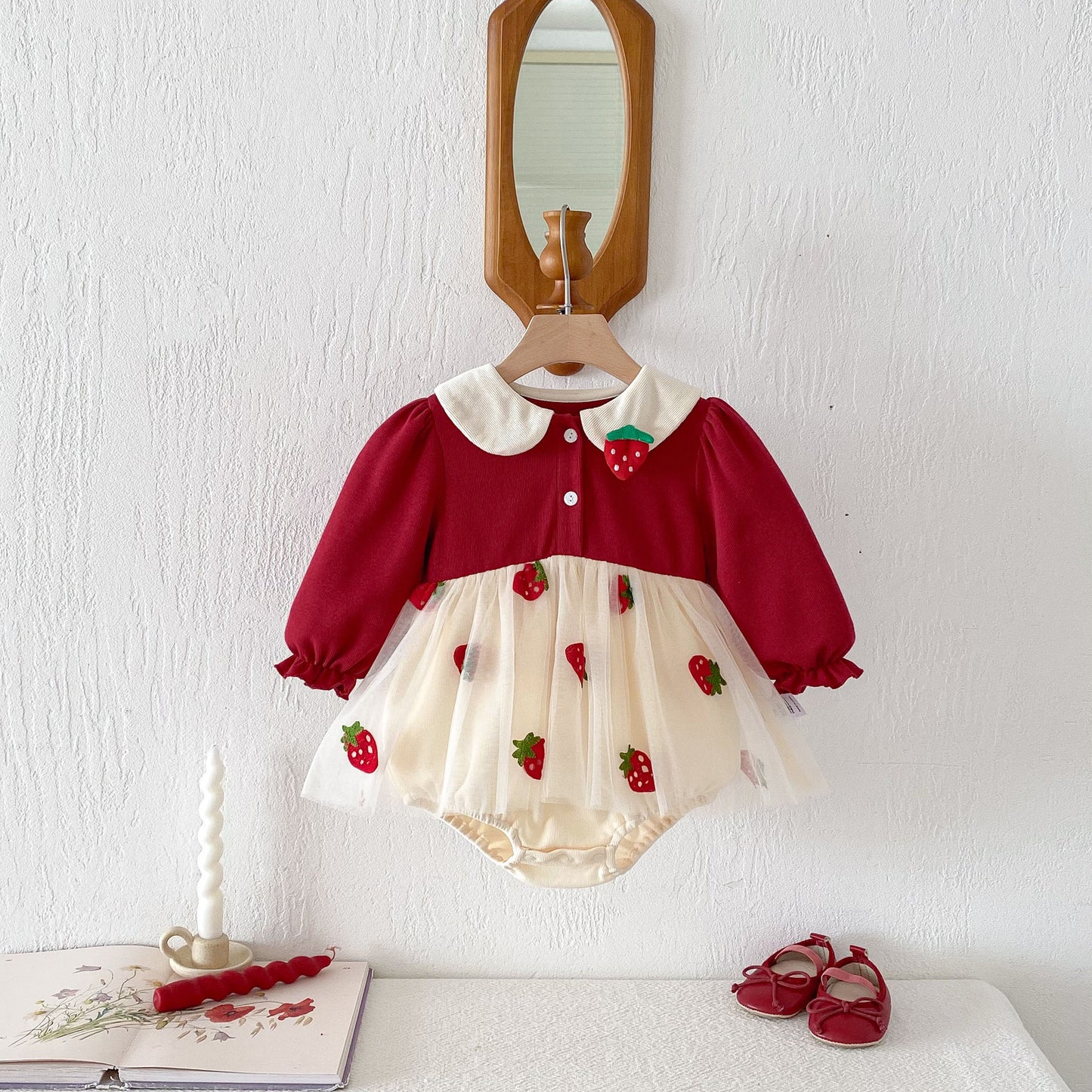 On Hand Cecilia Strawberry Romper