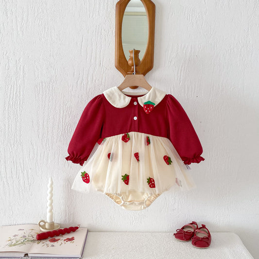 On Hand Cecilia Strawberry Romper