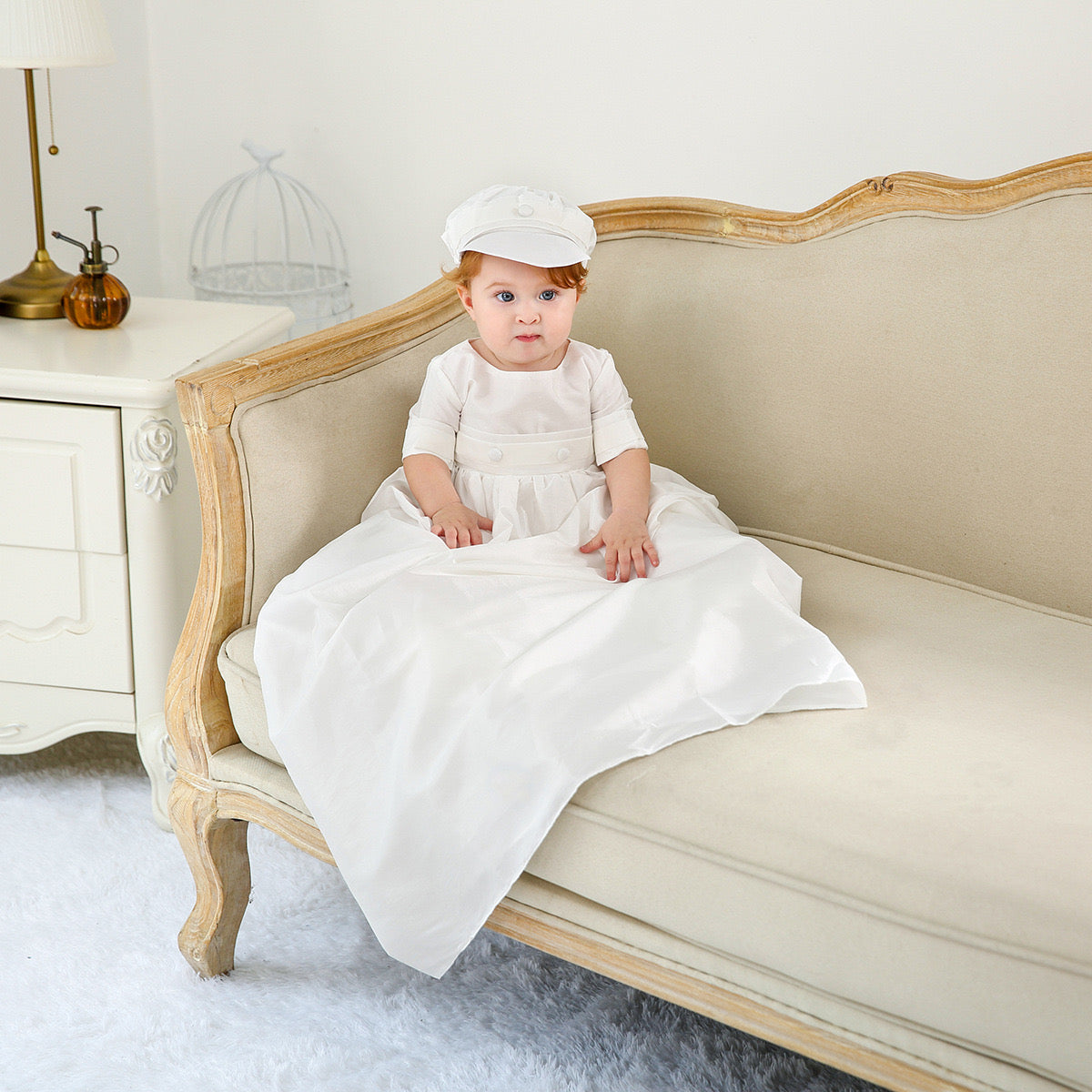 Christening for Baby Boy Preorder Lewis Gown & Hat