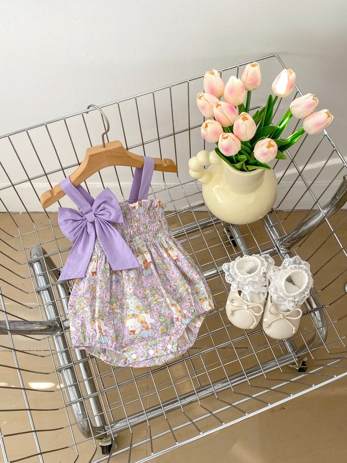 On Hand Vanna Romper in 6-12 months