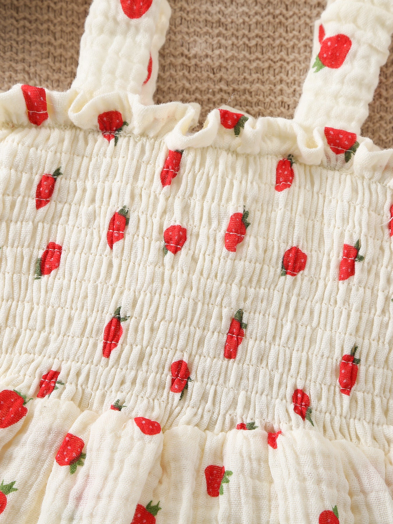 August Sale Muriel Romper & Hat in Strawberry