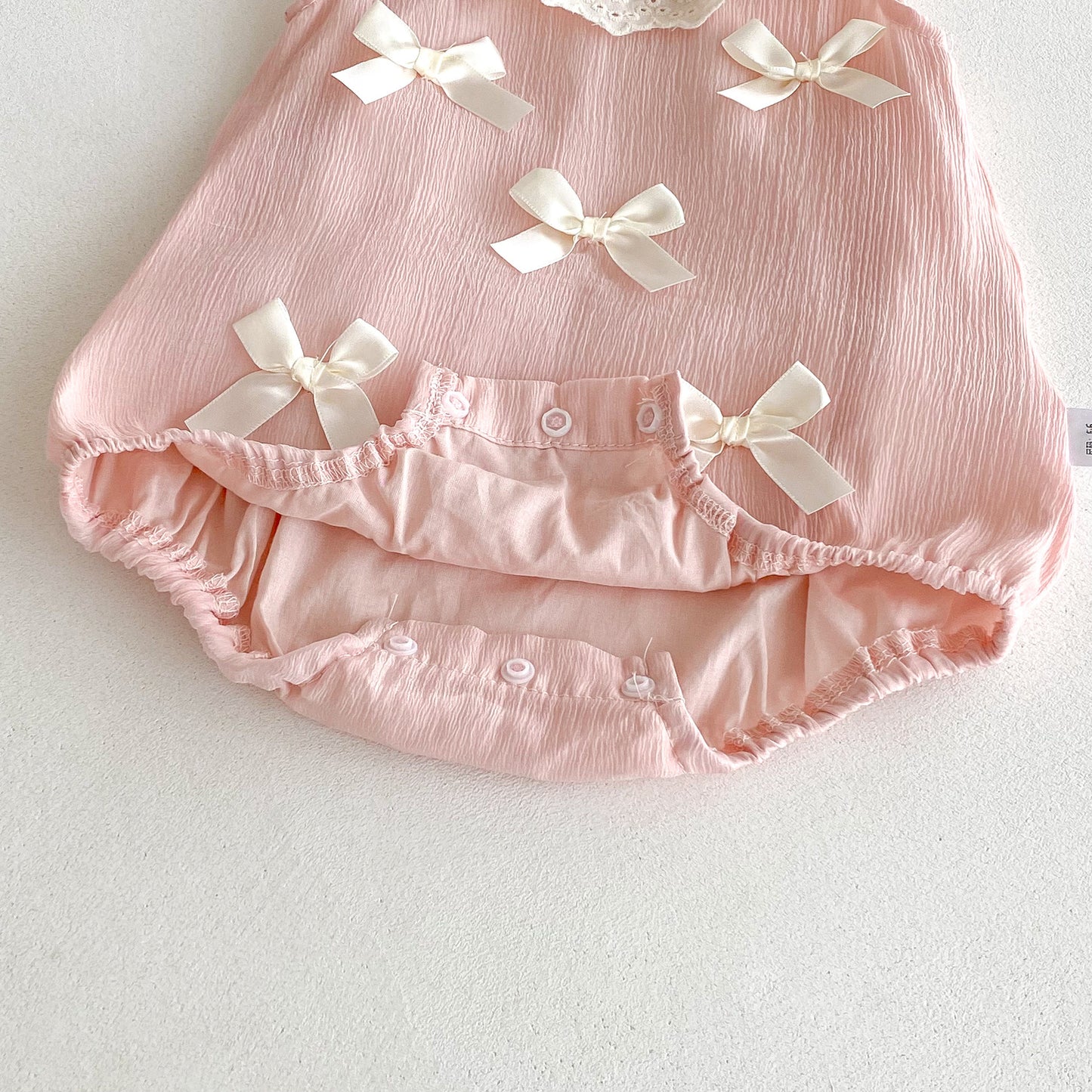 PREORDER Shelly Bow Romper Pink