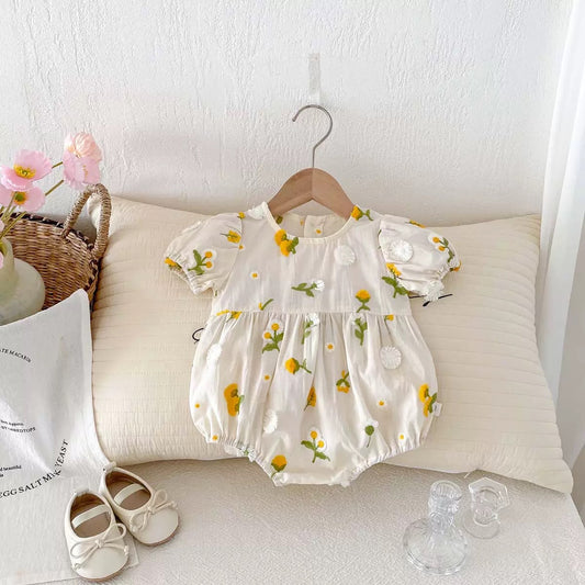 On Hand Miley Daisy Romper in 6-12 months