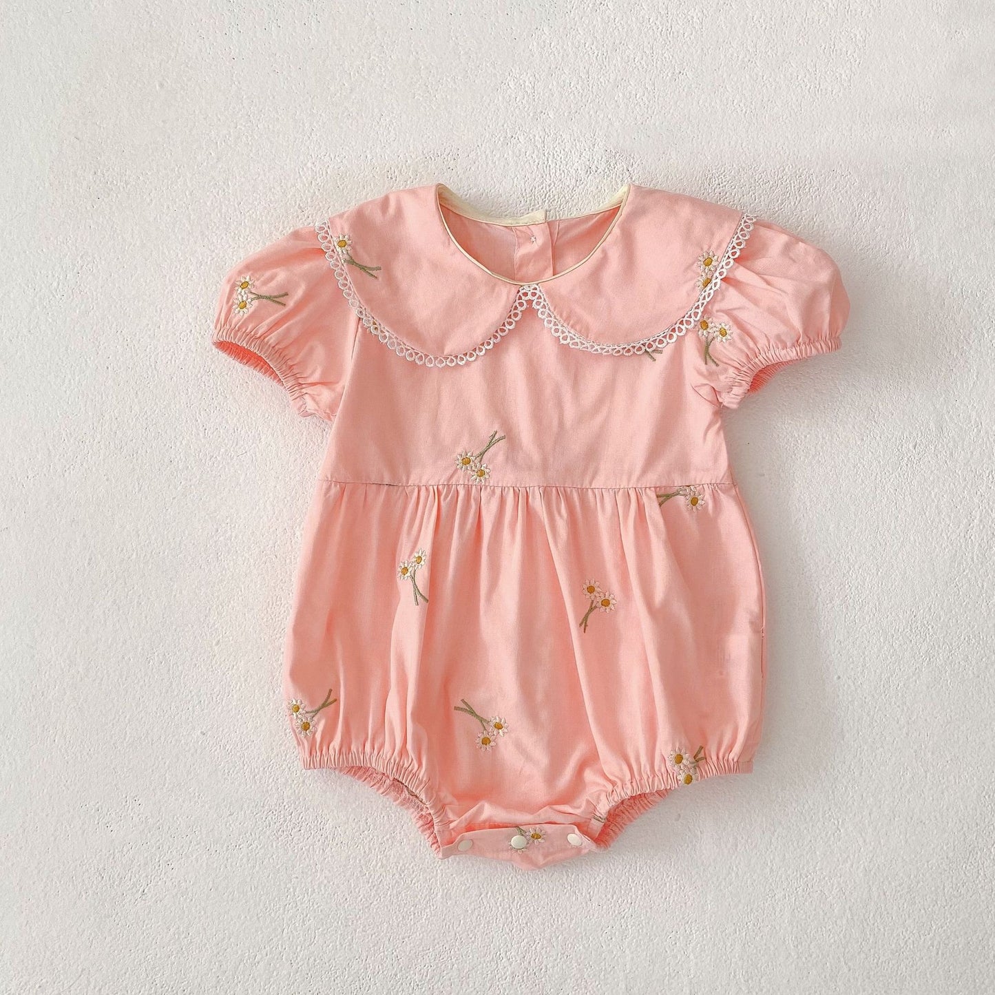 On Hand Amelia Romper in Peachy