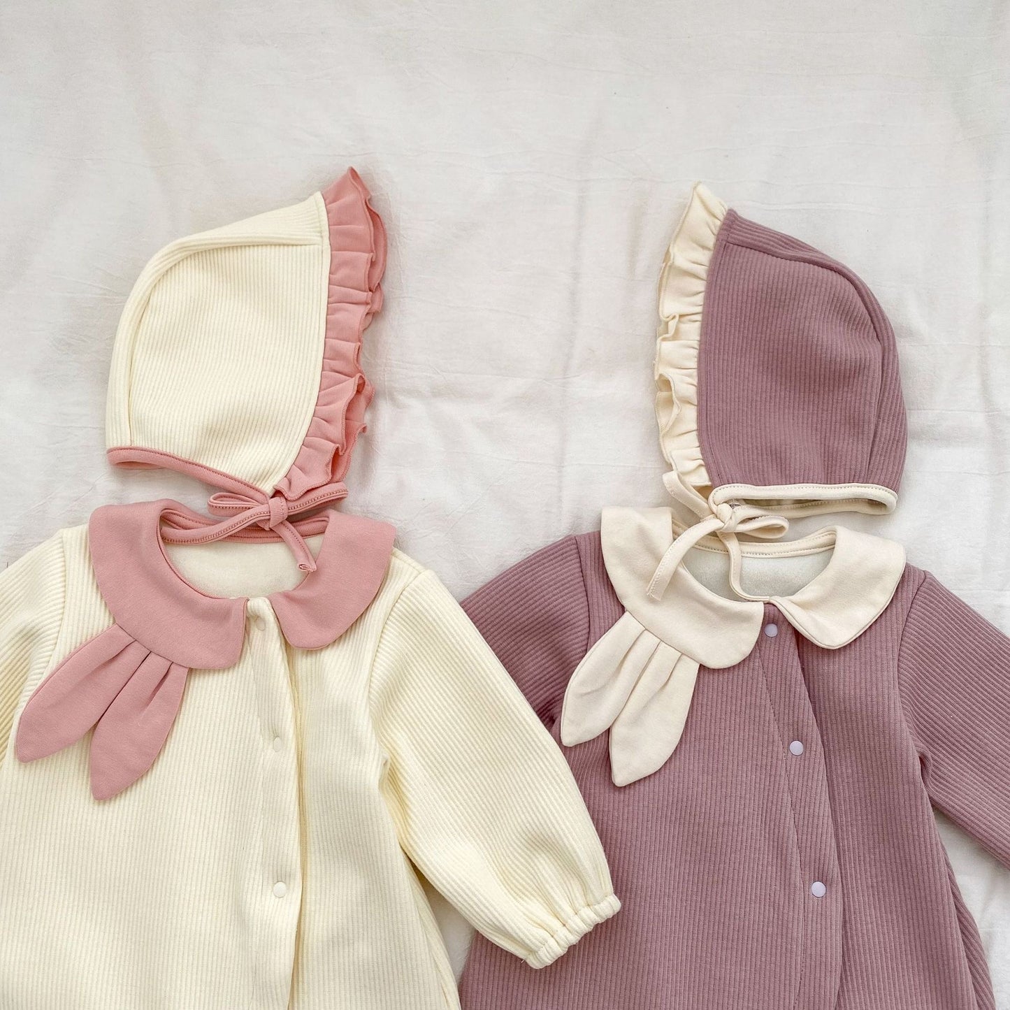 PREORDER Eunice Fleece Lined Corduroy Bodysuit & Hat