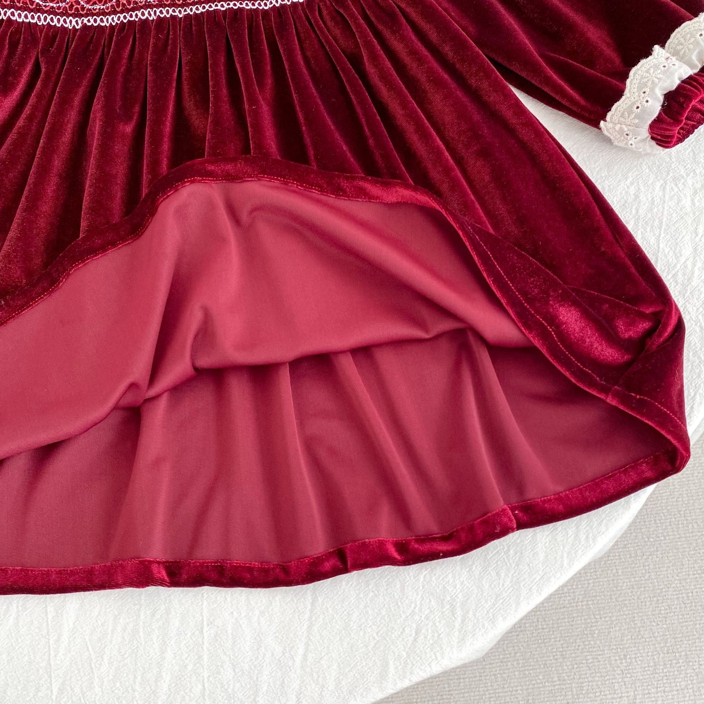 CHRISTMAS OOTD FOR PREORDER Carol Matching Velveteen Romper & Dress