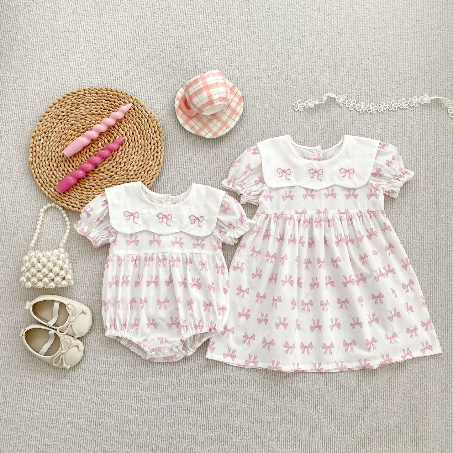 PREORDER TWINNING Carrie Baby Romper or Dress