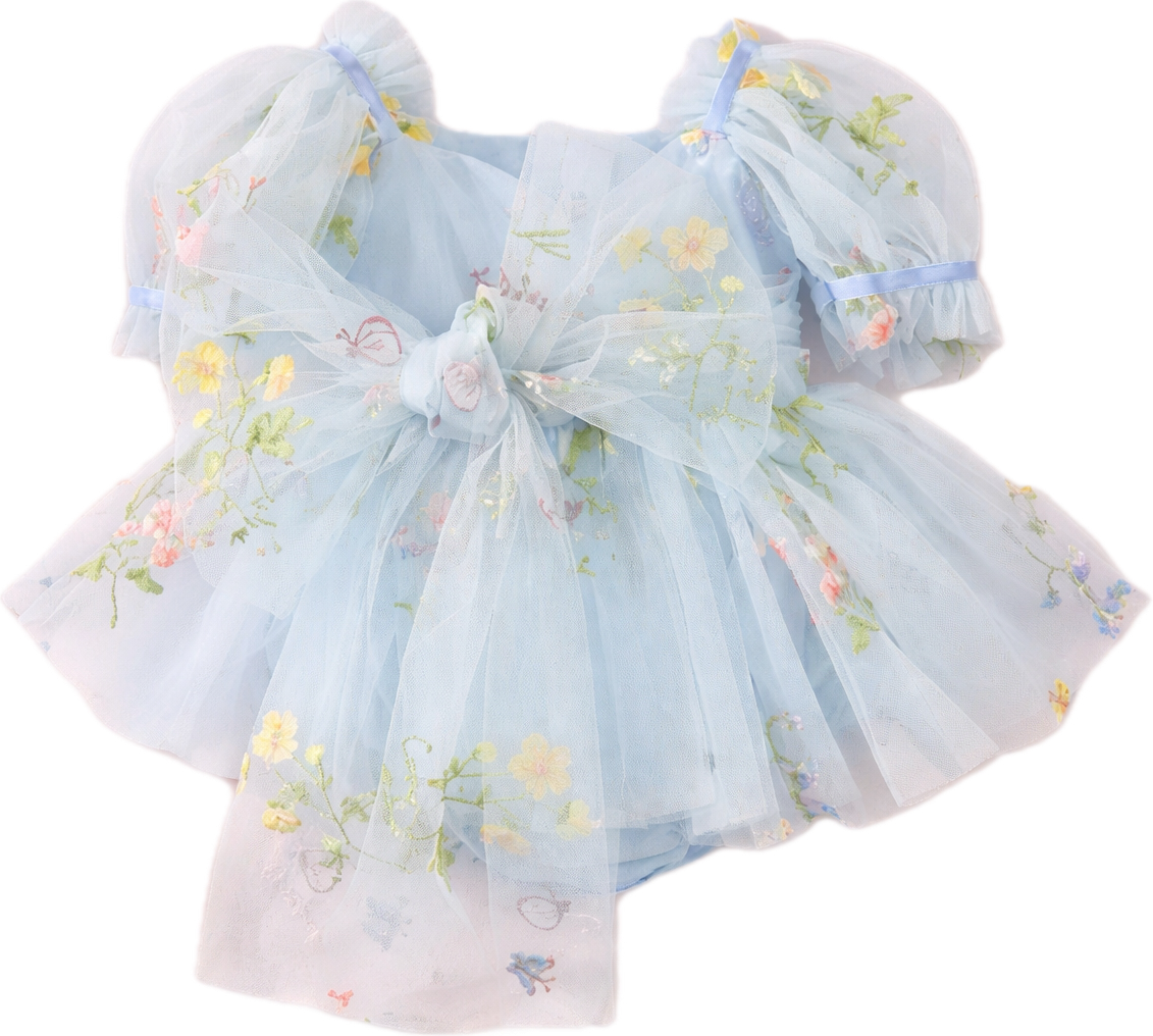 Preorder Alia & Parfait Puffy Baptismal and Reception Bundle in Blue