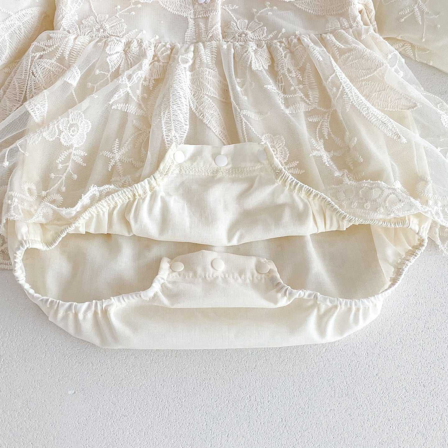 CHRISTENING for PREORDER Lizzy Romper Long Sleeved