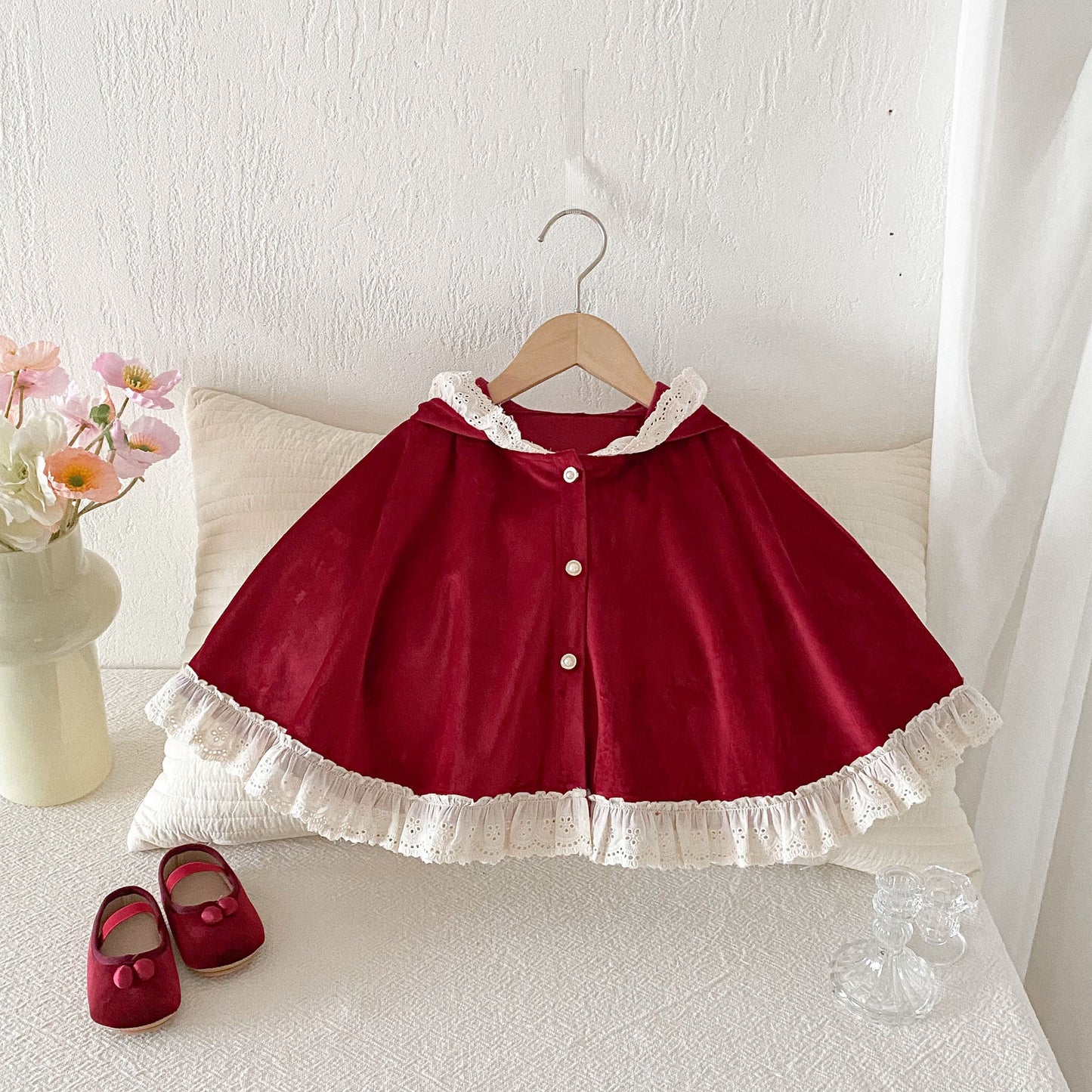 CHRISTMAS OOTD FOR PREORDER Daria Velvet Cloak