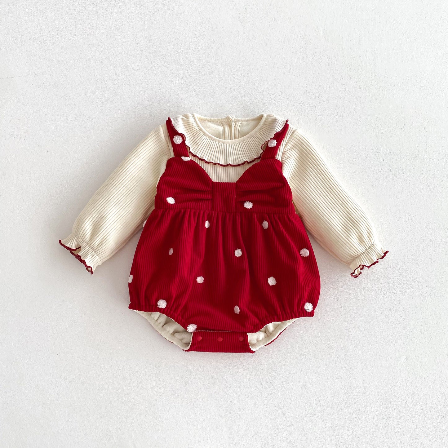 CHRISTMAS OOTD FOR PREORDER Vivienne Fleece Romper