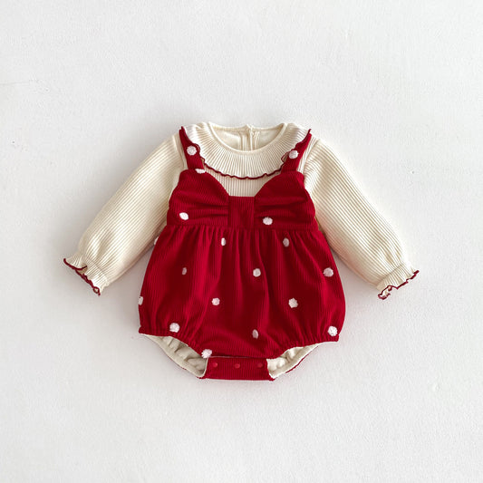 CHRISTMAS OOTD FOR PREORDER Vivienne Fleece Romper