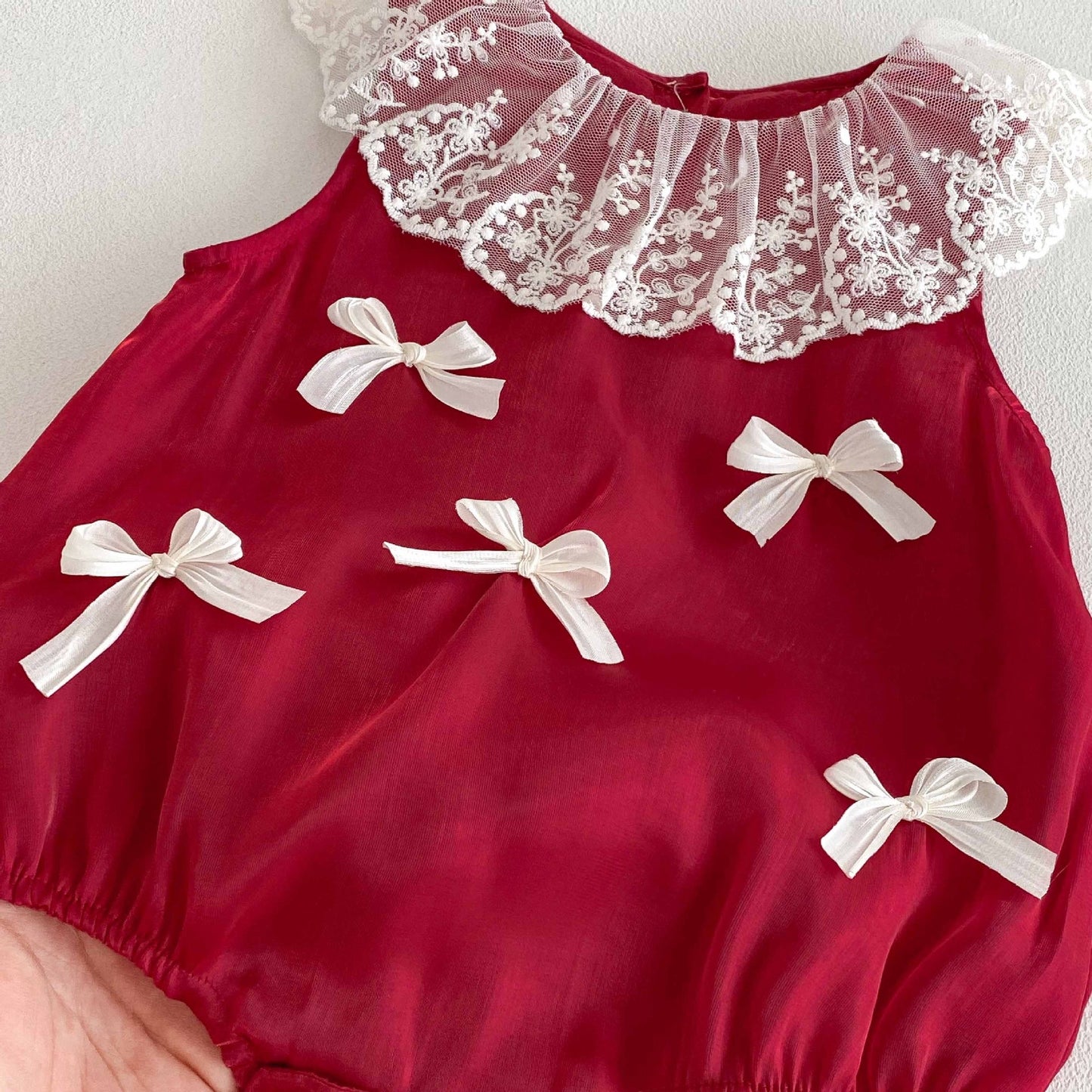 CHRISTMAS OOTD FOR PREORDER Shelly Bow Romper