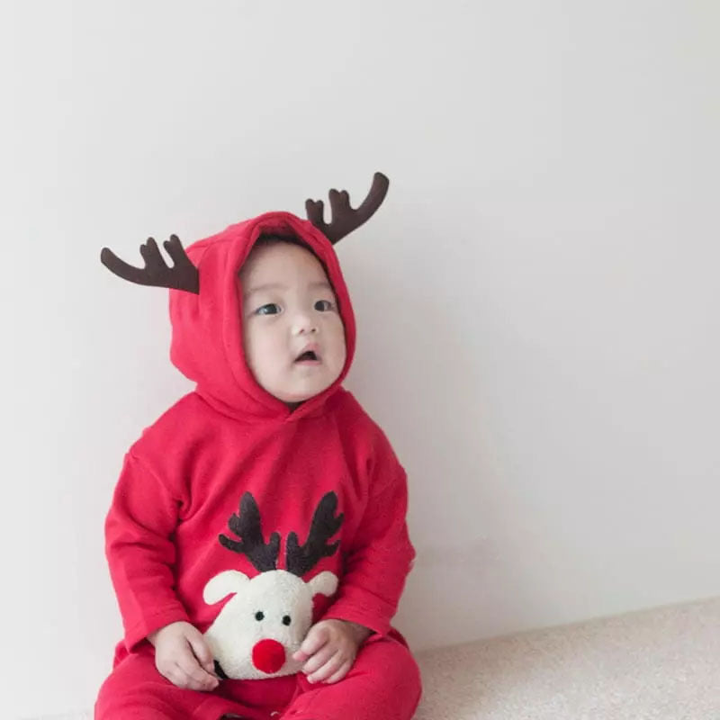 CHRISTMAS OOTD FOR PREORDER Calvin Unisex Reindeer Bodysuit