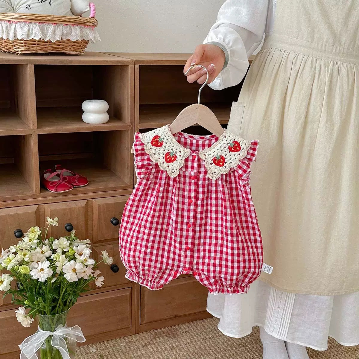 On Hand Shortcake Shortalls in 6-12 months