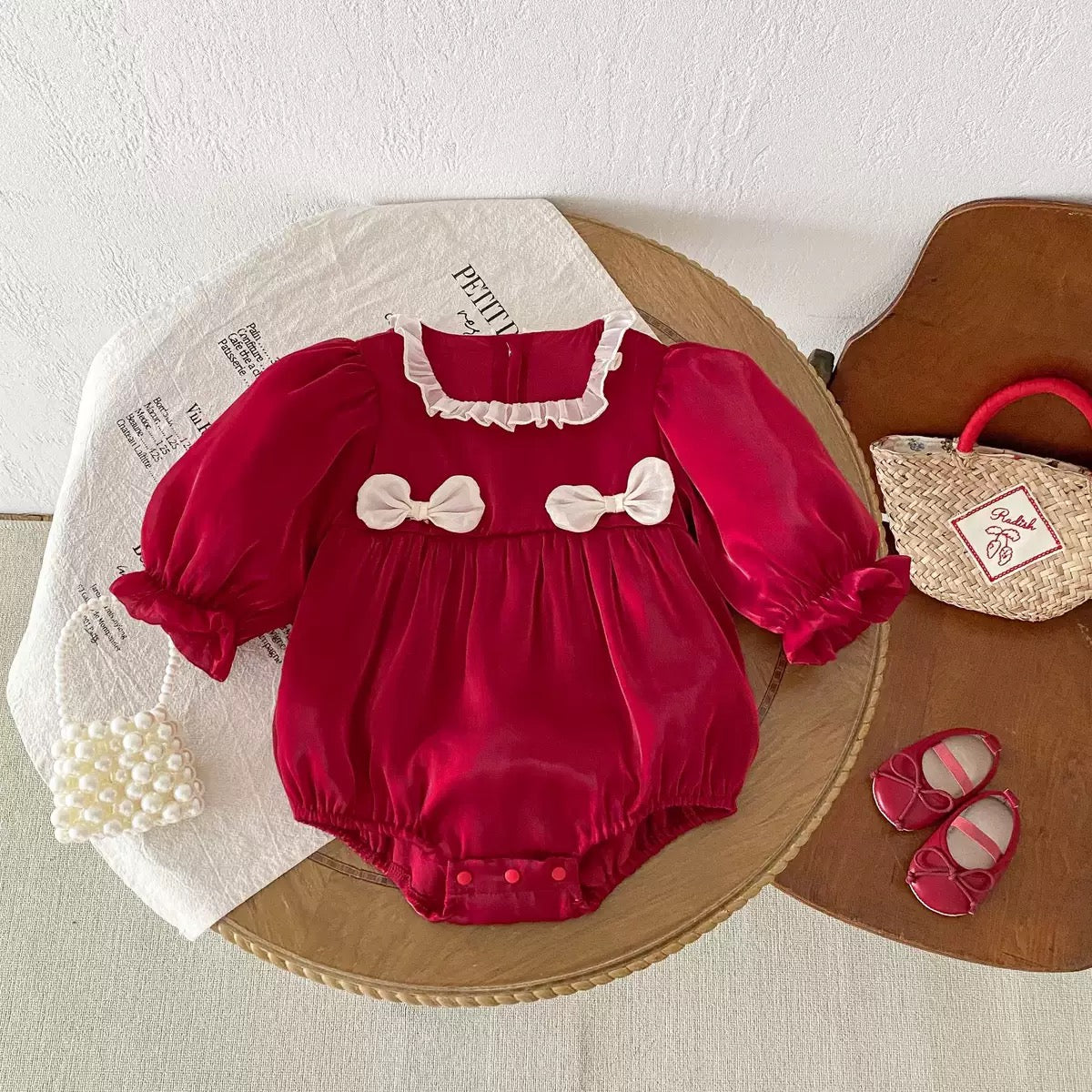 CHRISTMAS OOTD FOR PREORDER Wallis Long Sleeved Romper