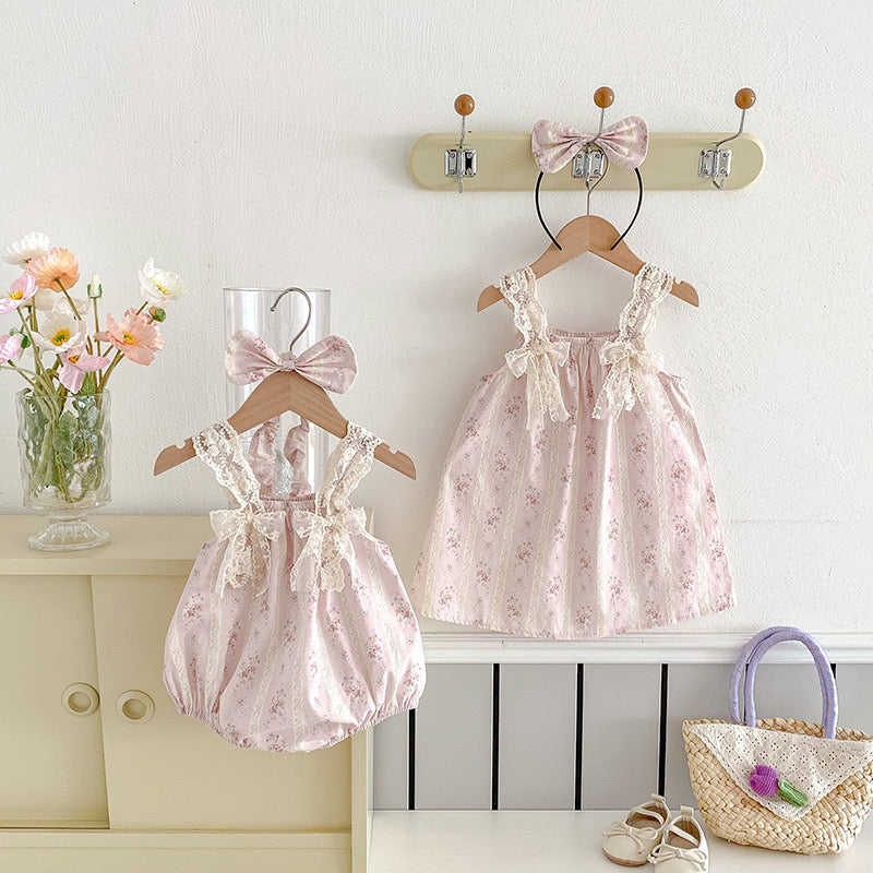 Preorder Twinning Melody Romper or Dress with Headwear