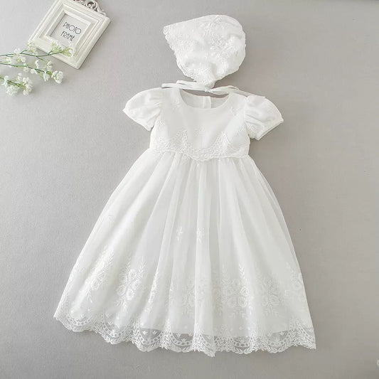 On Hand Solea Christening Dress & Hat 12-18 months