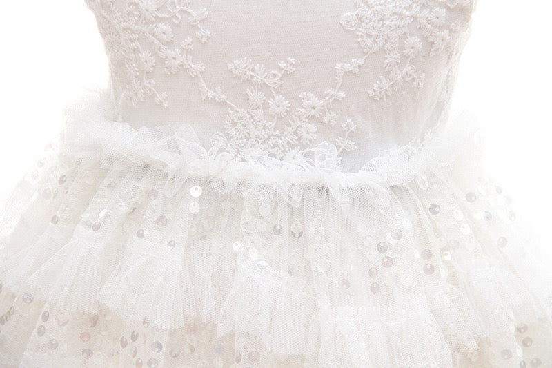 Christening for Preorder Elodia Sequined Dress & Hat