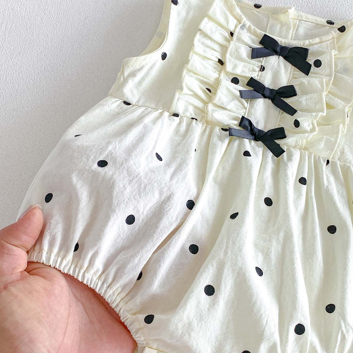 On Hand Jeanie Polkadot Romper