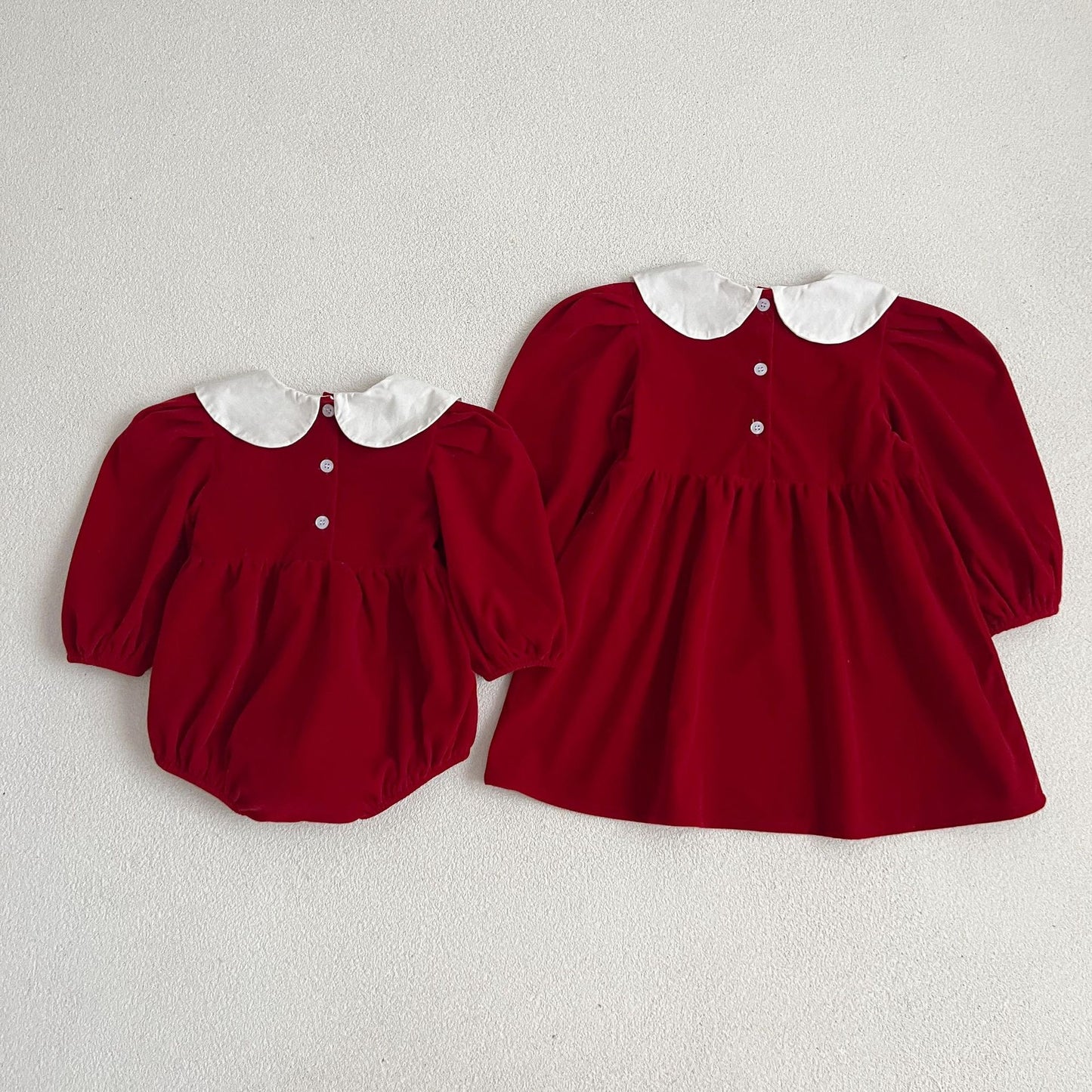 CHRISTMAS OOTD PREORDER Mariah Smocking Romper and Dress