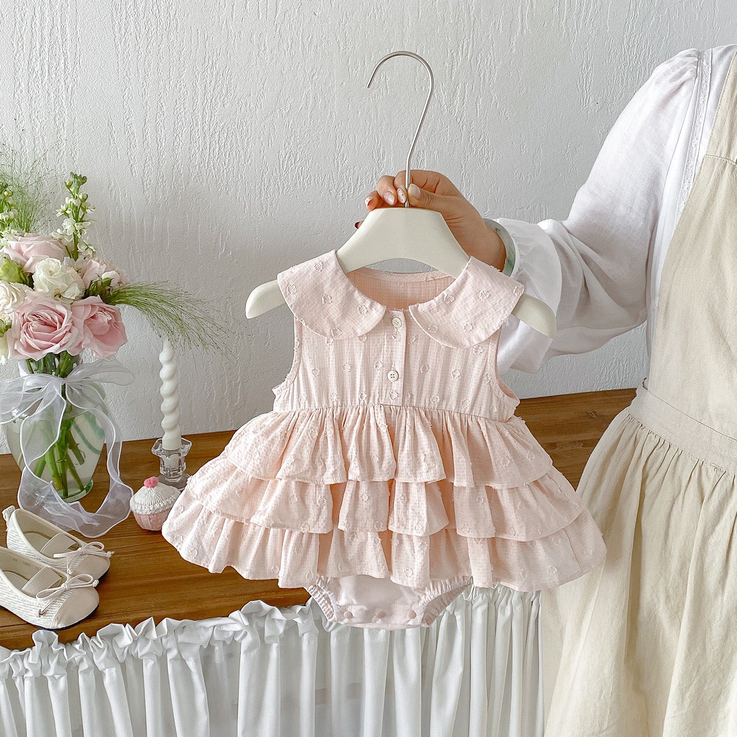 Preorder Infant Girls Patrice Bunny Collar Romper