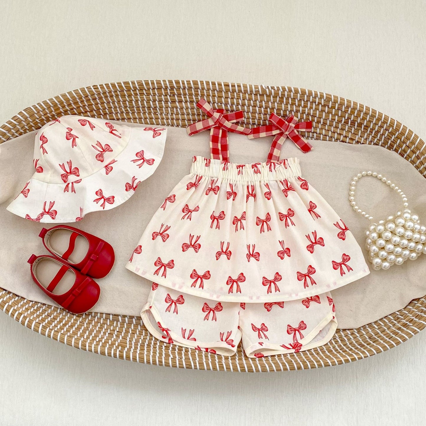 Preorder Infant Girls Ribbonette Blouse and Shorts