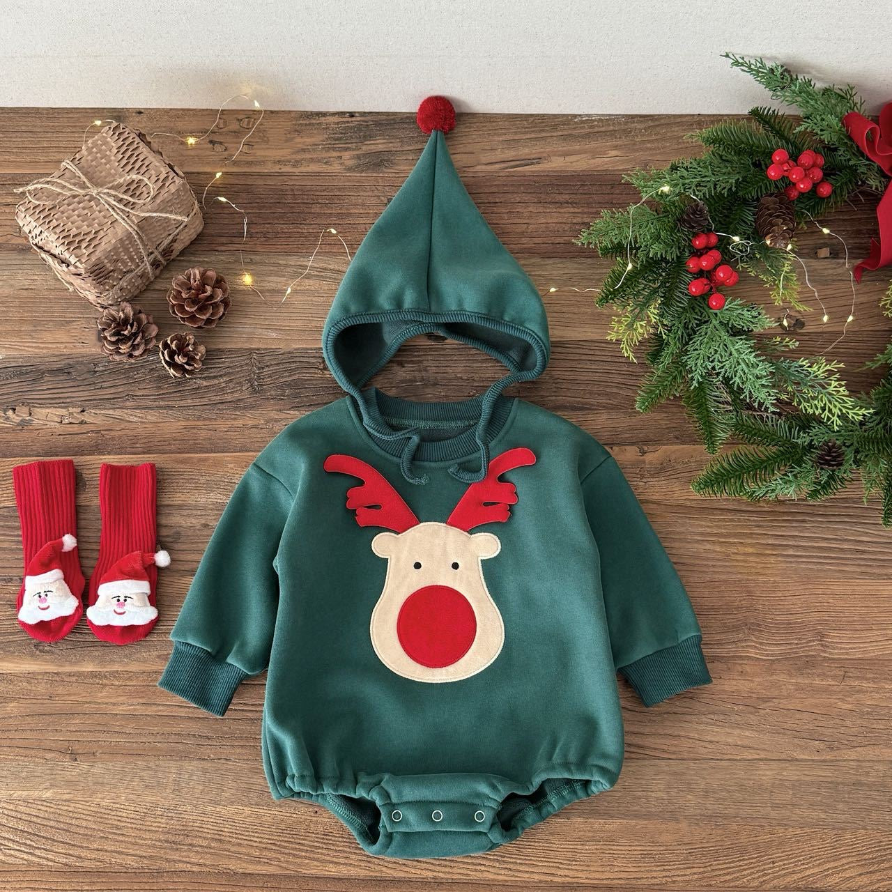 Preorder for Christmas Isaiah Romper & Hat