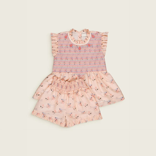 Preorder Bachaa Smocking Top & Shorts