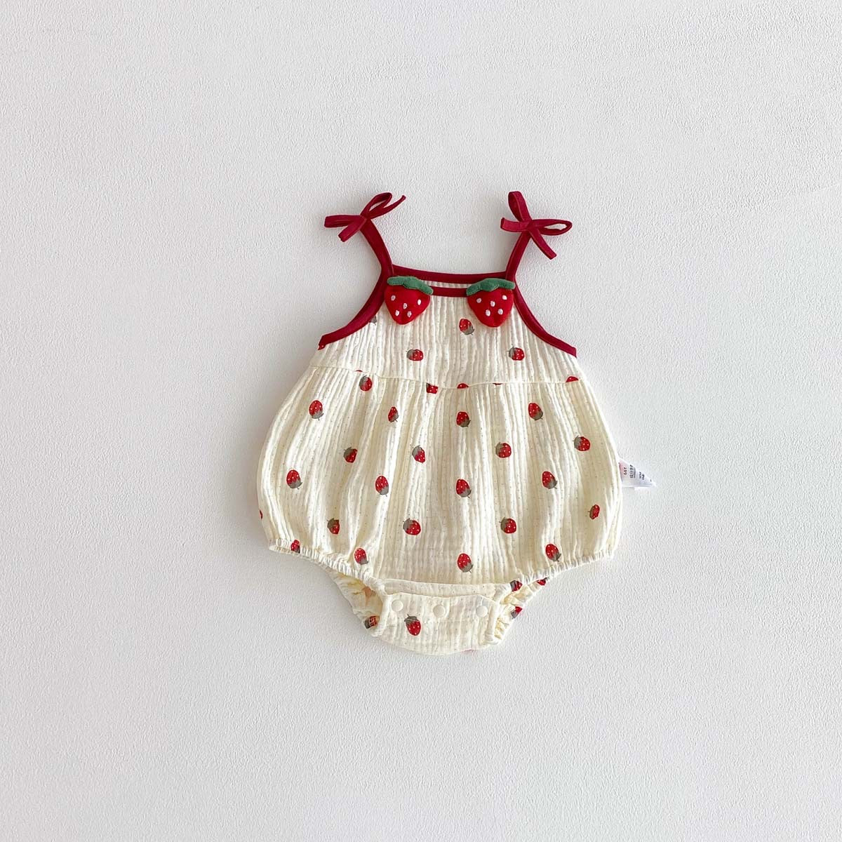 On Hand Salma Strawberry Romper in 18-24 months