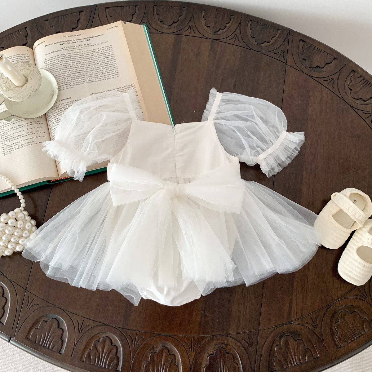 CHRISTENING Bernice Puffy Romper