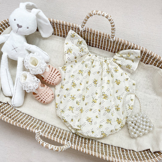 On Hand Flora Flutter Romper