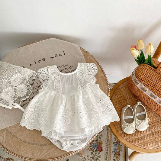 On Hand Missha Christening Romper in 6-12 months