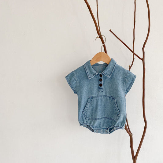 PREORDER MARCUS DENIM ROMPER INFANT BOYS