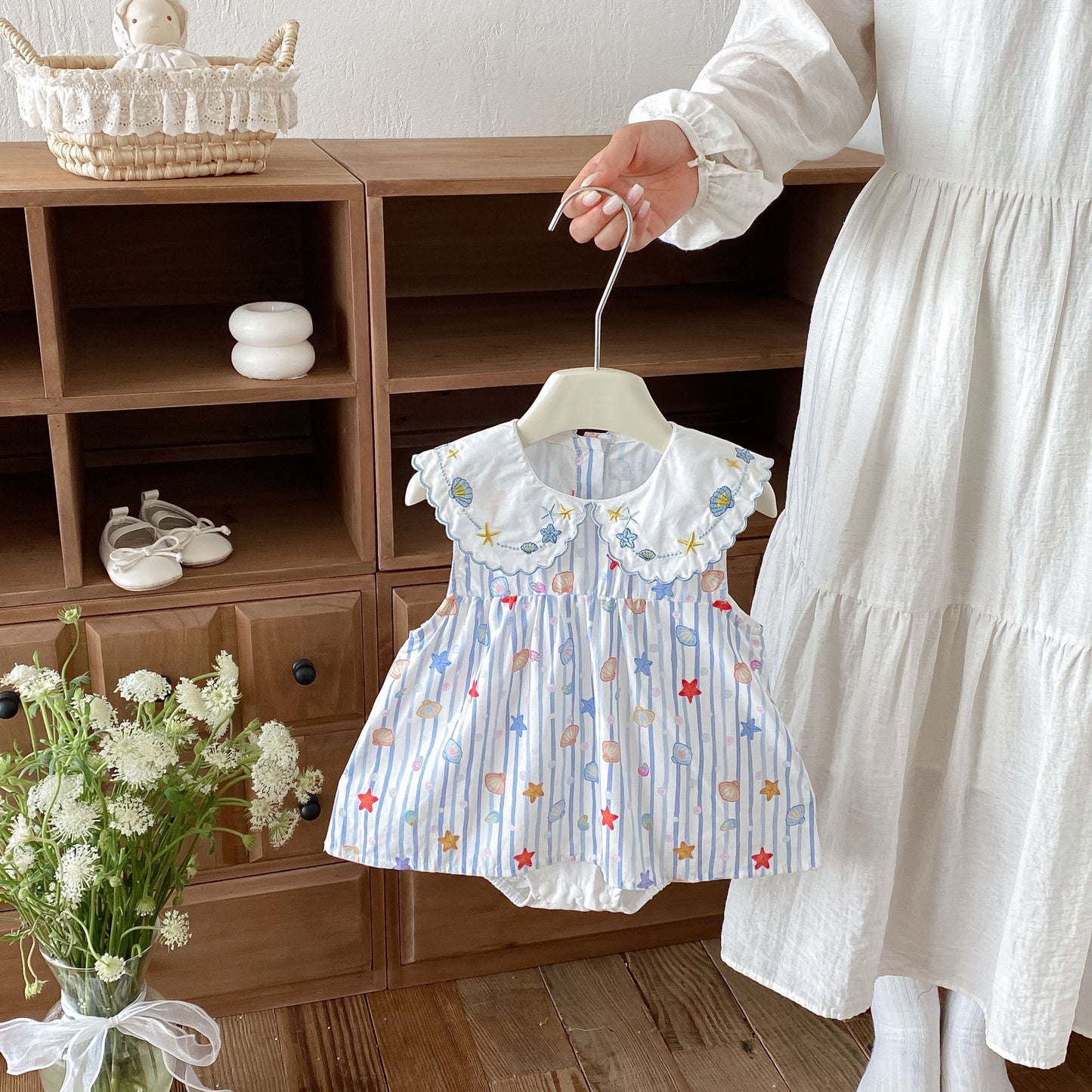 Preorder Infant Girls Seashells Romper