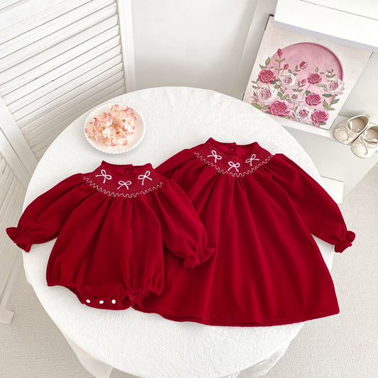 CHRISTMAS OOTD FOR PREORDER Yuna Matching Romper & Dress