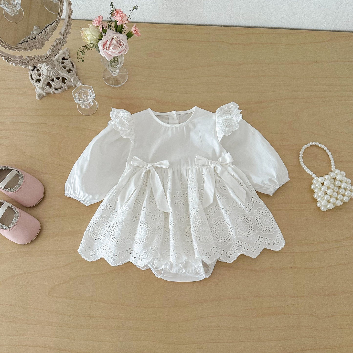 On Hand Cleo Christening Romper