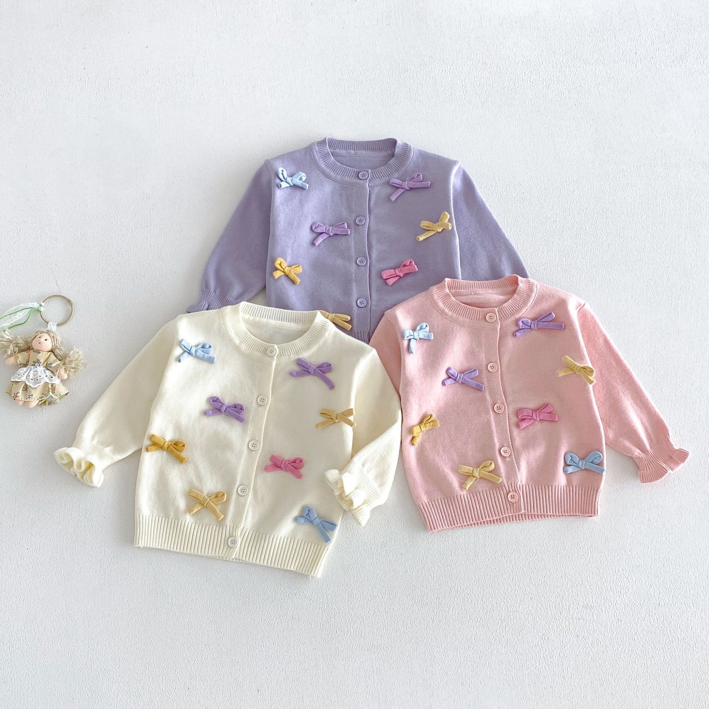 Christening Preorder Infant Girls Terry Knit Cardigan